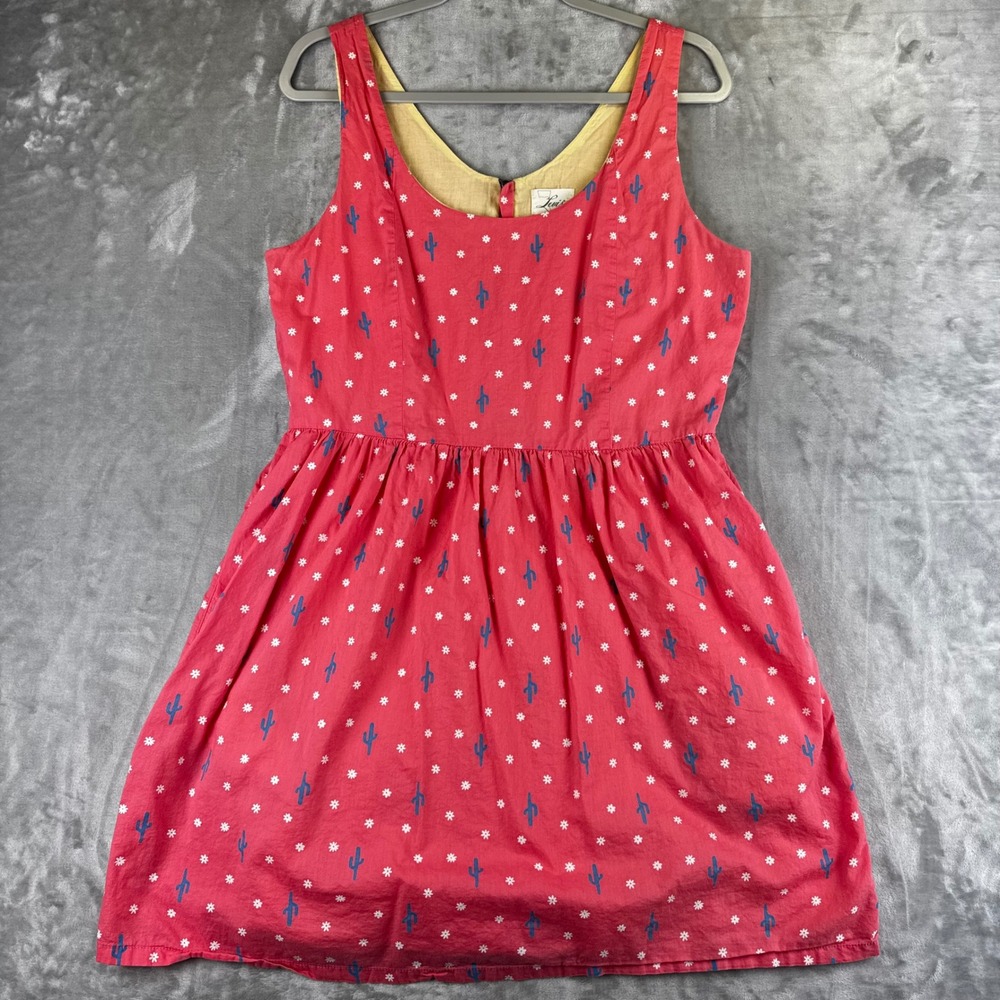 Levi's Red Mini Dress with Blue Cactus Print